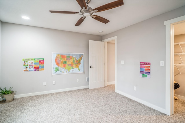 2658 SW 20th Cir, Ankeny, IA 50023 - unfurnished bedroom with a spacious closet, carpet, baseboards, a closet, and recessed lighting