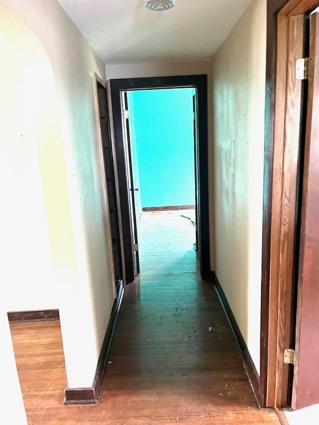 1216 Marshall St, Boone, IA 50036 - hallway with wood finished floors and baseboards