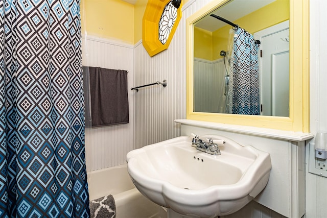 113 N Locust St, Madrid, IA 50156 - bathroom with a sink and wainscoting