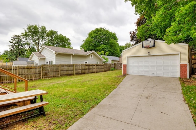 2004 40th St, Des Moines, IA 50310 - view of yard featuring an outbuilding and a garage