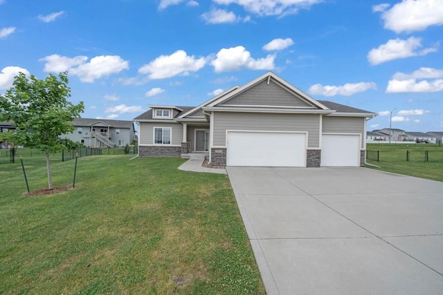 3911 NW 14th Ct, Ankeny, IA 50023 - craftsman-style house with an attached garage, concrete driveway, and stone siding