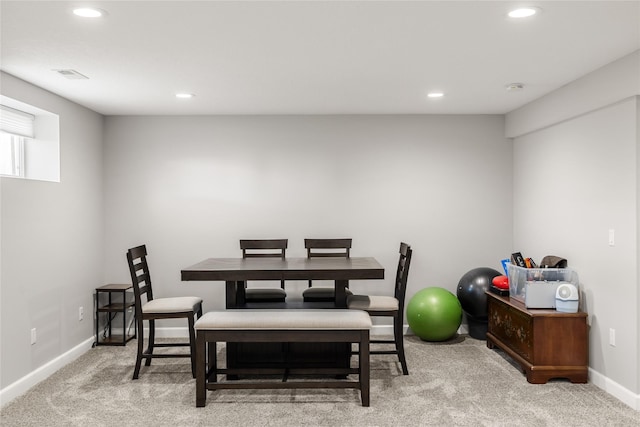 2320 SE Maxwell Dr, Waukee, IA 50263 - carpeted dining area with baseboards and recessed lighting