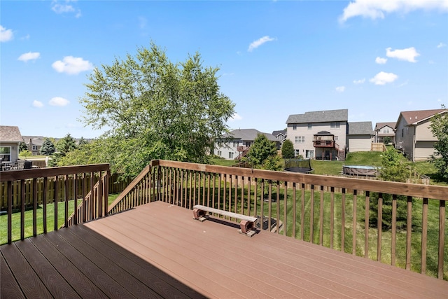6814 Aubrey Ct, Johnston, IA 50131 - deck with a residential view and a yard