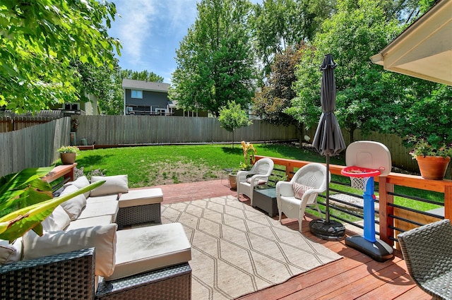 4670 Meadow Valley Dr, West Des Moines, IA 50265 - deck with outdoor lounge area