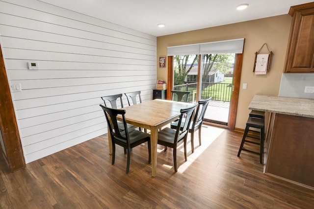 216 E 9th St, Pella, IA 50219 - dining room with dark wood-style floors and recessed lighting