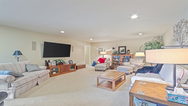 510 Lexington Dr, Clear Lake, IA 50428 - living room featuring carpet and recessed lighting