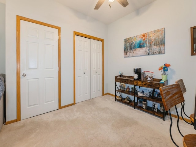 528 Kelsey Ln, Altoona, IA 50009 - office space with ceiling fan, carpet, and baseboards