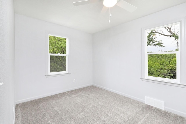 314 E Front St, Colfax, IA 50054 - carpeted empty room with plenty of natural light, ceiling fan, and baseboards