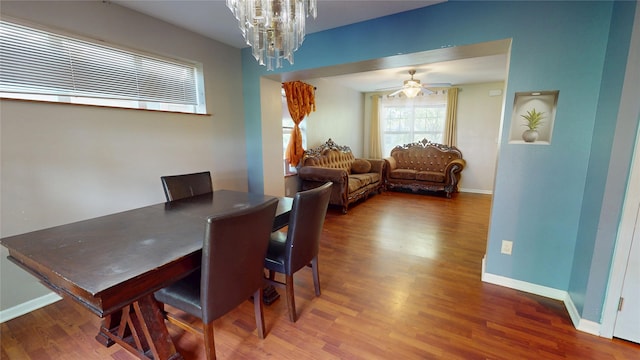 1534 18th St, Des Moines, IA 50314 - dining room with wood finished floors and baseboards