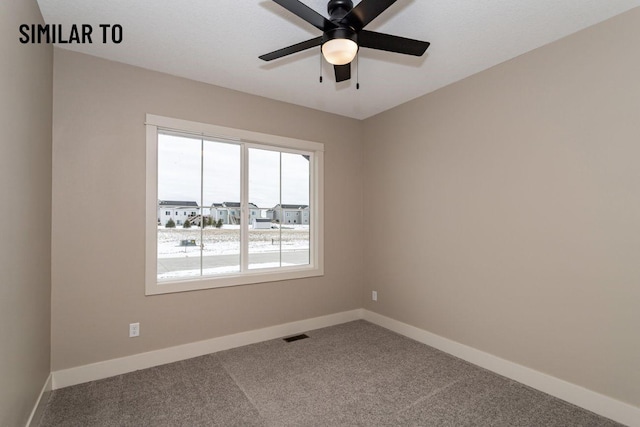 532 Wicker Dr, Huxley, IA 50124 - empty room featuring baseboards, carpet flooring, and ceiling fan