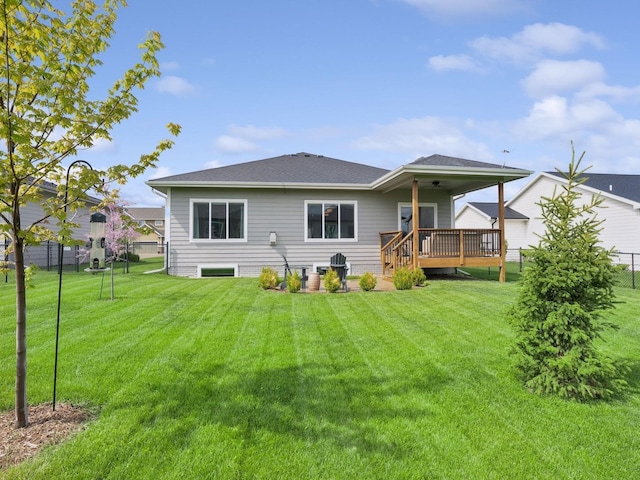 8876 Scarlet Dr, West Des Moines, IA 50266 - rear view of property featuring a deck and a shingled roof