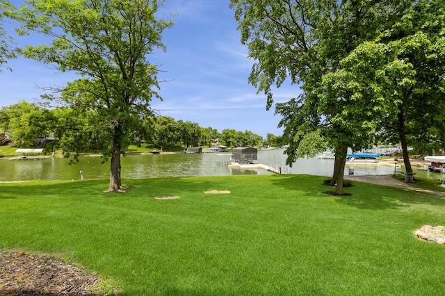105 S Shore Dr, Montezuma, IA 50171 - view of grassy yard with a water view