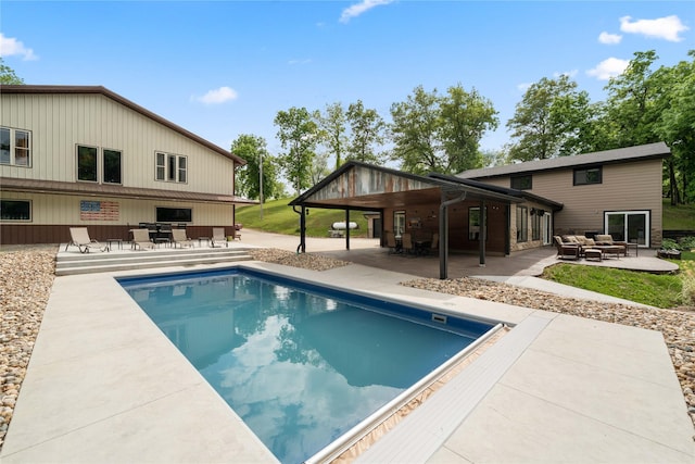 105 S Shore Dr, Montezuma, IA 50171 - outdoor pool with an outdoor living space and a patio