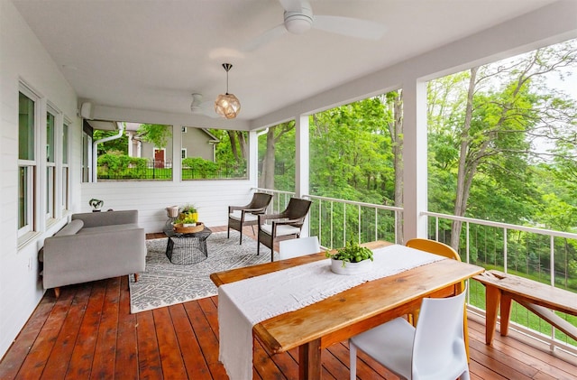 2606 Forest Dr, Des Moines, IA 50312 - sunroom / solarium featuring hardwood / wood-style floors and plenty of natural light