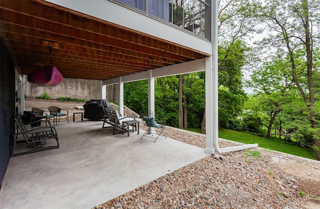 2606 Forest Dr, Des Moines, IA 50312 - view of patio featuring a grill