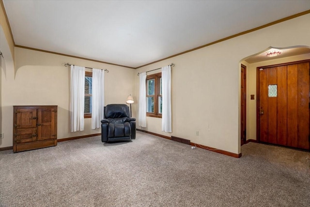 862 40th Pl, Des Moines, IA 50312 - unfurnished room with healthy amount of natural light, carpet, baseboards, and ornamental molding