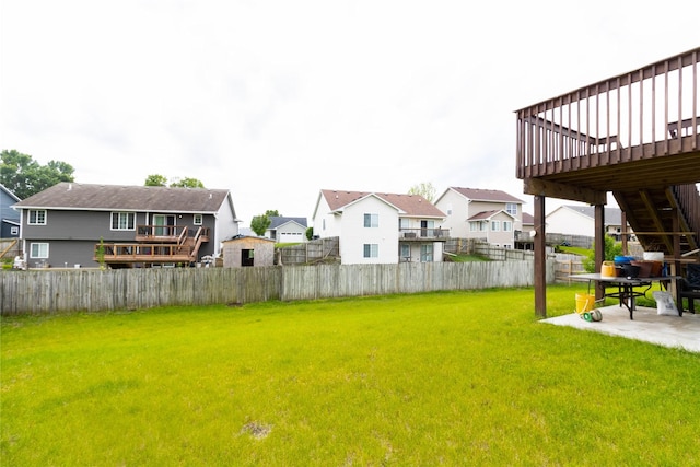 2357 Shadow Creek Cir, Des Moines, IA 50320 - view of yard with a residential view, a deck, and a patio