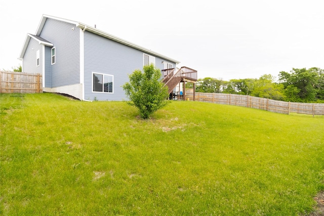 2357 Shadow Creek Cir, Des Moines, IA 50320 - view of yard with stairs and a deck