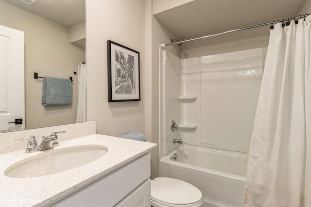 14225 Walnut Meadows Dr, Urbandale, IA 50323 - full bath with vanity, toilet, and shower / bathtub combination with curtain