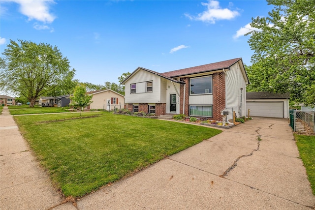 304 11th St SE, Altoona, IA 50009 - view of front of home with brick siding, an outdoor structure, and a detached garage