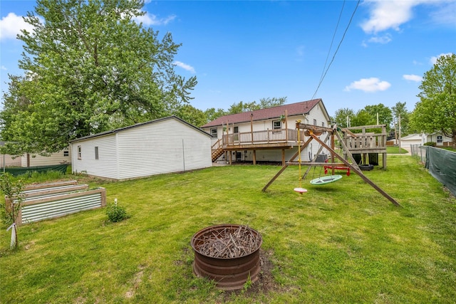304 11th St SE, Altoona, IA 50009 - view of yard with stairway and a deck