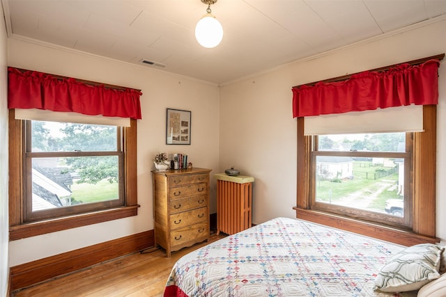 509 2nd Ave, Slater, IA 50244 - bedroom with light wood-type flooring, crown molding, and baseboards