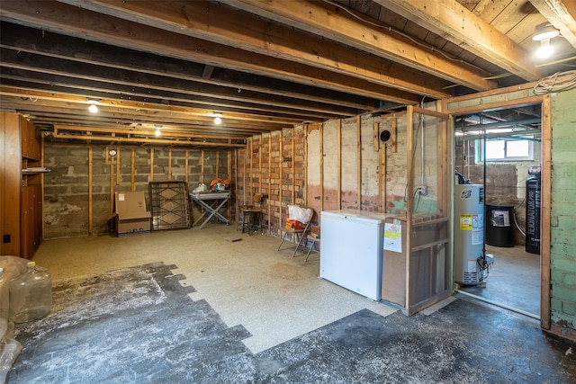 509 2nd Ave, Slater, IA 50244 - basement featuring gas water heater and fridge