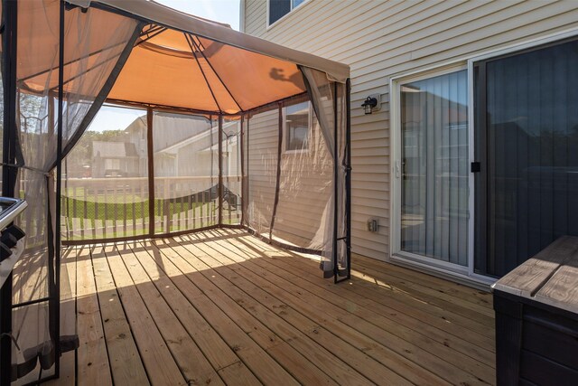 1804 W Cheyenne Ct, Polk City, IA 50226 - wooden terrace featuring a gazebo