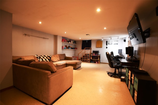 310 Fleming Rd, Carlisle, IA 50047 - home office featuring recessed lighting