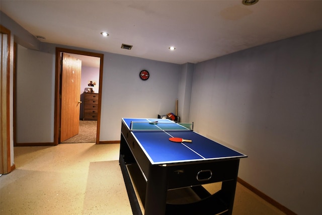 310 Fleming Rd, Carlisle, IA 50047 - rec room with baseboards and recessed lighting
