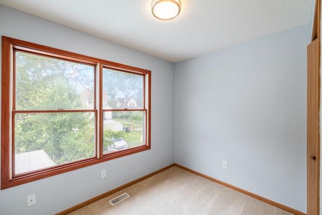 1540 8th St, Des Moines, IA 50314 - empty room featuring healthy amount of natural light, light colored carpet, and a textured ceiling