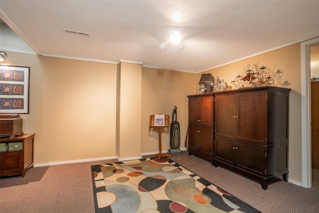 2403 Guenever Ct, Altoona, IA 50009 - sitting room featuring carpet floors, crown molding, and baseboards