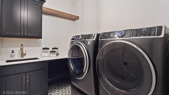 815 S Kingswood Ct, West Des Moines, IA 50266 - laundry area featuring cabinet space and separate washer and dryer