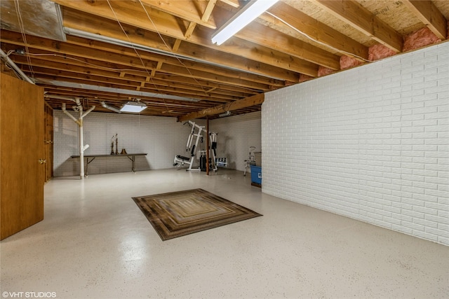 408 W 13th St N, Newton, IA 50208 - unfinished below grade area featuring brick wall