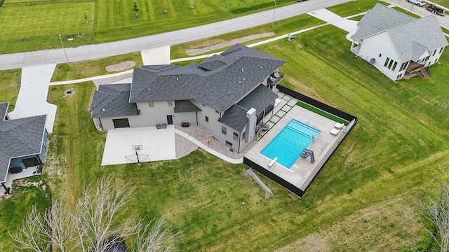 1004 NW Hugg Dr, Polk City, IA 50226 - view from above of property with a pool area