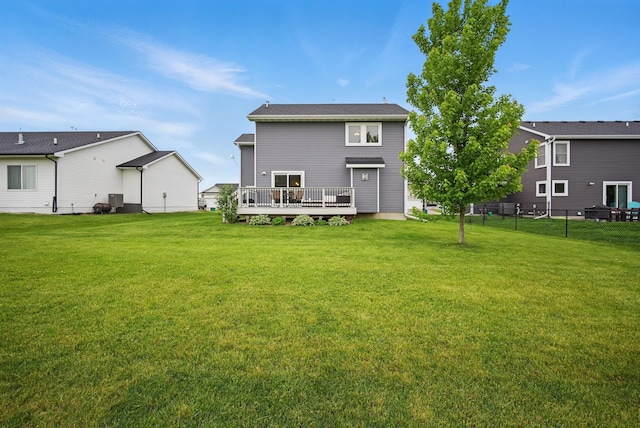 603 Elm Ct, Dallas Center, IA 50063 - rear view of property with a wooden deck