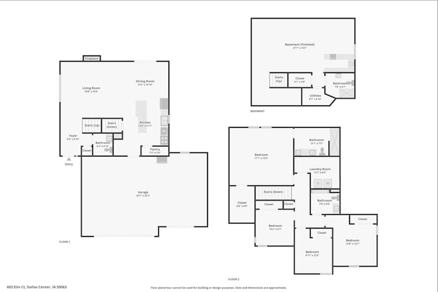 603 Elm Ct, Dallas Center, IA 50063 - view of floor plan / room layout