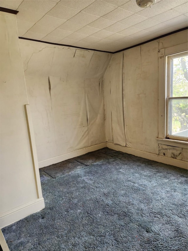 414 E Robinson St, Knoxville, IA 50138 - spare room featuring carpet flooring and vaulted ceiling