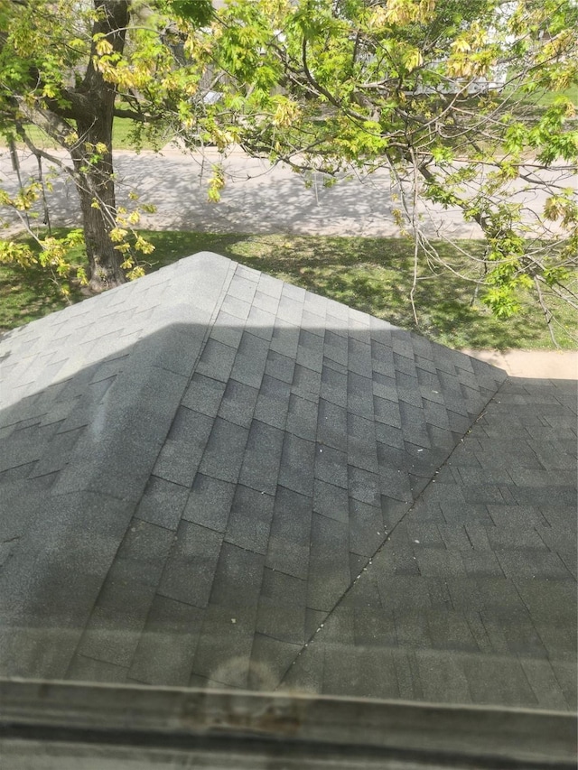 414 E Robinson St, Knoxville, IA 50138 - exterior view of a shingled roof