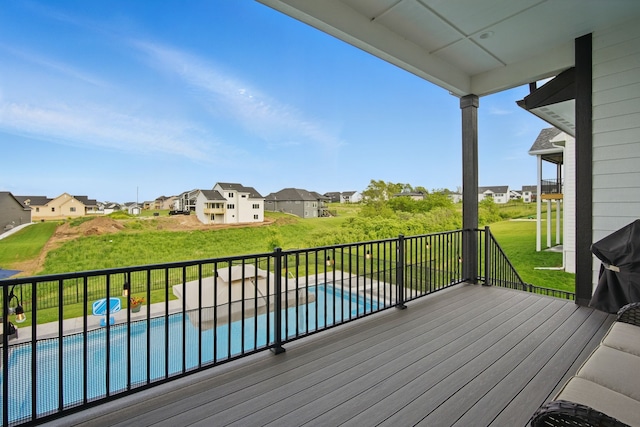 2216 Timberview Dr, Norwalk, IA 50211 - deck with a residential view and a yard