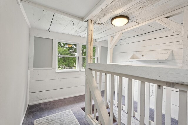 827 40th Pl, Des Moines, IA 50312 - stairs featuring carpet flooring and baseboards