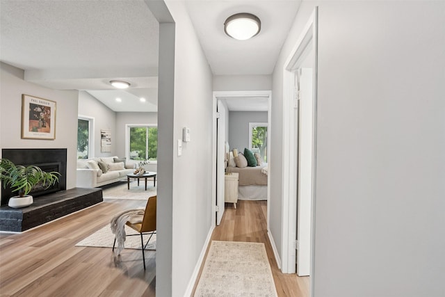 827 40th Pl, Des Moines, IA 50312 - hallway featuring light wood-style floors and baseboards