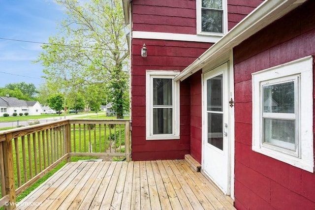2638 Capitol Ave, Des Moines, IA 50317 - deck with a lawn