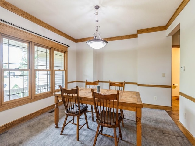 6818 Jules Verne Ct, Johnston, IA 50131 - dining room featuring ornamental molding and baseboards