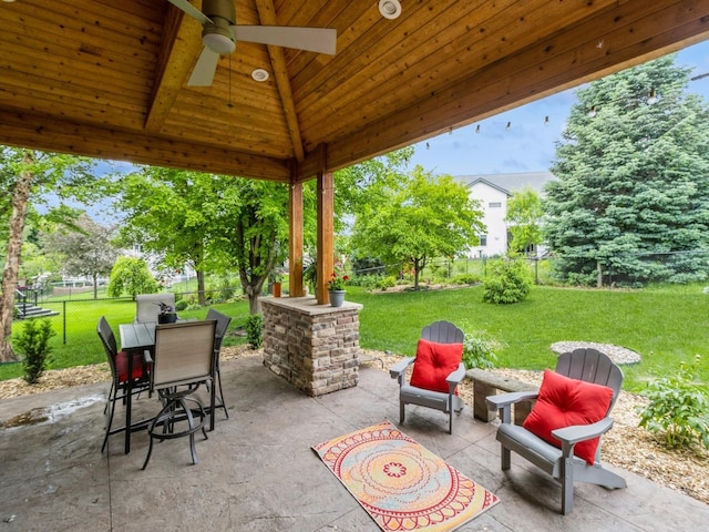 6818 Jules Verne Ct, Johnston, IA 50131 - view of patio featuring ceiling fan