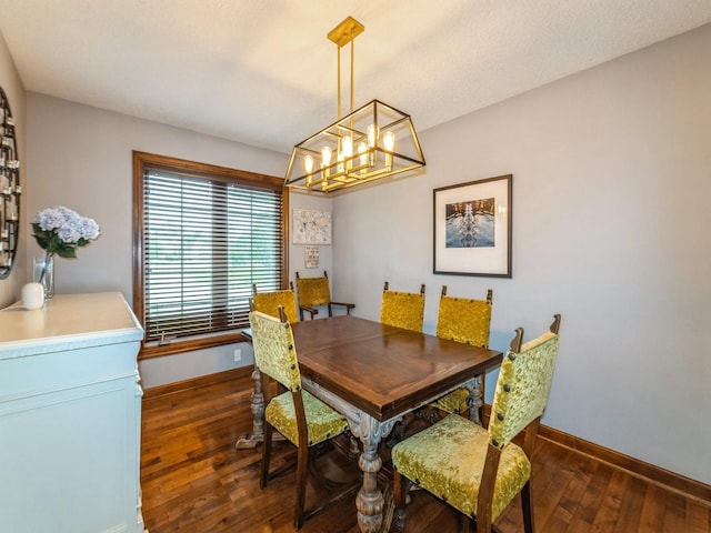 8305 Century Dr, West Des Moines, IA 50266 - dining space with dark wood-style floors and a chandelier