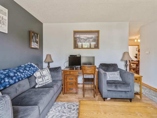 1506 W 17th St S, Newton, IA 50208 - living room with a textured ceiling and wood finished floors