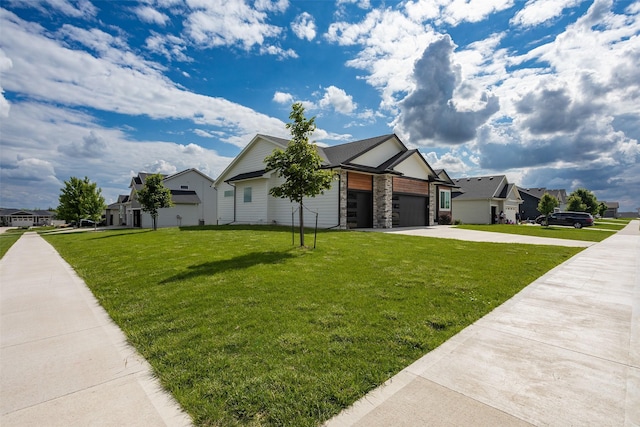 3021 NE 17th St, Ankeny, IA 50021 - view of front of house featuring driveway, a front lawn, a garage, and a residential view