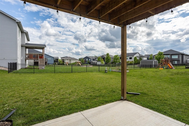 3021 NE 17th St, Ankeny, IA 50021 - view of yard featuring a residential view, a playground, and a patio