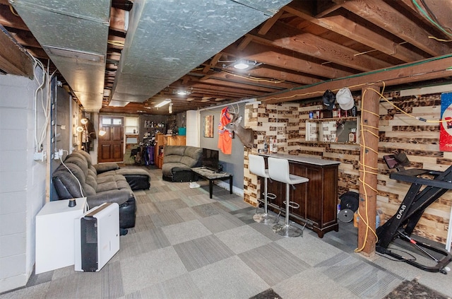 3020 62nd St, Des Moines, IA 50322 - below grade area with carpet floors
